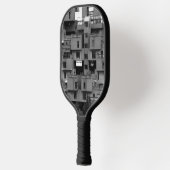 Raquette De Pickleball Architectural noir et blanc (Gauche)