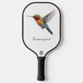 Raquette De Pickleball Arcs-en-ciel : L'art des colibris, personnalisé (Verso)