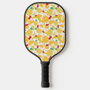 Raquette De Pickleball Argile Fruit Ananas Oranges Banane Cerise