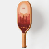 Raquette De Pickleball Arizona Sunset monogramme personnalisé (Gauche)
