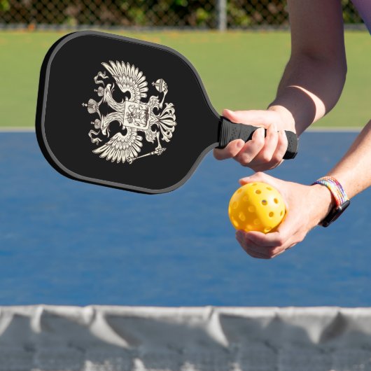 Raquette De Pickleball Armoiries de la Russie - version blanche (Insitu)