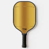 Raquette De Pickleball Arrière - plan aux tons or, rayure dorée brillante (Verso)