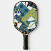 Raquette De Pickleball Arrondi Rectangles modernes du milieu du siècle (Recto)