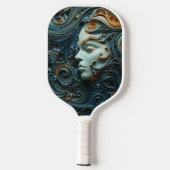 Raquette De Pickleball Art 3D de la femme Lune (Verso)