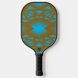 Raquette De Pickleball Art Abstrait Géométrique Terre Et Ciel Ombre