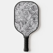 Raquette De Pickleball Art Gratte Noir Et Blanc (Verso)