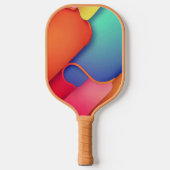 Raquette De Pickleball Art moderne, Dplis de couleurs (Recto)