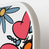 Raquette De Pickleball Art Motif moderne Retro Floral Dessin (Détail gauche)