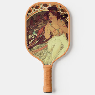 Raquette De Pickleball Art nouveau Alphonse Mucha élégant muse de musique