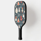 Raquette De Pickleball Art populaire scandinave avec génomes de Noël (Gauche)