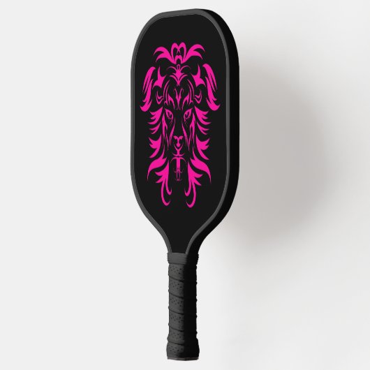 Raquette De Pickleball Art Tribal Pink Safari Head Lion (Gauche)