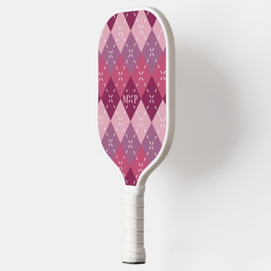 Raquette De Pickleball Arygle de prune avec piqûres blanches (Gauche)