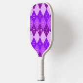 Raquette De Pickleball Arygle pourpre avec pointillage blanc (Gauche)