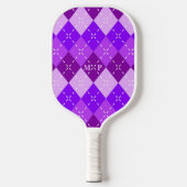 Raquette De Pickleball Arygle pourpre avec pointillage blanc (Recto)