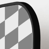 Raquette De Pickleball Ash Grey White Checkered Check Pattern (Détail gauche)