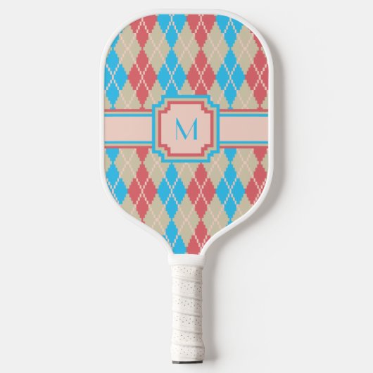 Raquette De Pickleball Au Jacquard de plage (Recto)