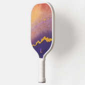 Raquette De Pickleball Auce violette Monogramme moderne (Gauche)