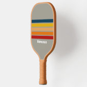 Raquette De Pickleball Aurora Arcade à travers rayures avec nom (Gauche)