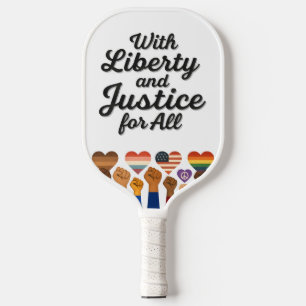 Raquette De Pickleball Avec la liberté et la justice pour tous, protestez