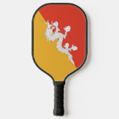 Raquette de Pickleball avec le drapeau du Bhoutan (Verso)