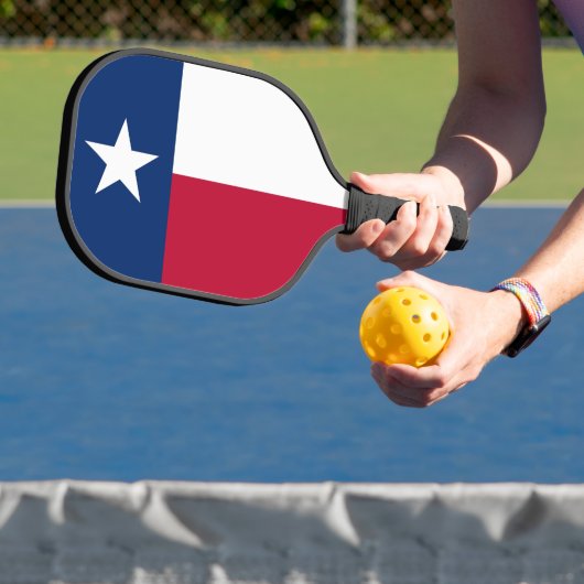 Raquette de Pickleball avec le drapeau du Texas US (Insitu)