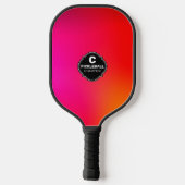 Raquette de Pickleball avec Monogramme de Nom Colo (Verso)