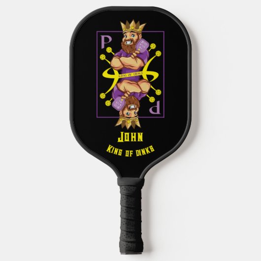 Raquette De Pickleball Avec texte 👑 Roi des dinks - pickleball (Recto)