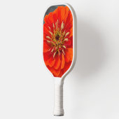 raquette de pickleball avec une fleur orange (Gauche)