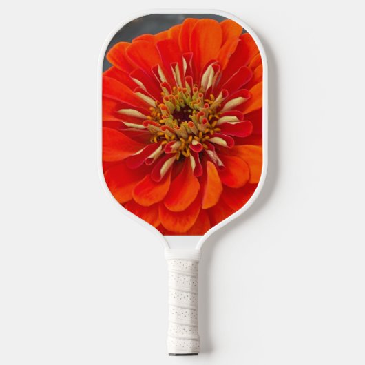 raquette de pickleball avec une fleur orange (Recto)