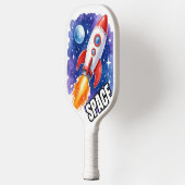 Raquette De Pickleball Aventure de fusée spatiale – Fusée aquarelle (Gauche)
