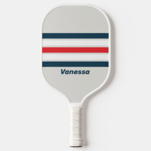 Raquette De Pickleball Avion de combat à travers les bandes avec nom