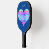 Raquette De Pickleball Awesome Chrome Metallic Neon Rainbow Heart (Gauche)