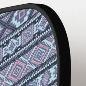 Raquette De Pickleball Aztèque Bleu Conçu (Détail gauche)