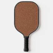 Raquette De Pickleball Baby Blue & Boho Terracotta Brown Dots Monogramme (Verso)