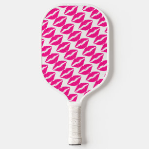 Raquette De Pickleball Baisers rose blanc mignon motif cravate Coque-Mate