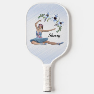 Raquette De Pickleball Ballerina en bleu Nom personnel
