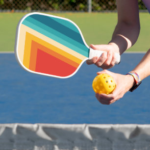 Raquette De Pickleball Bande rétro colorée - les années 70, 80s