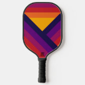 Raquette De Pickleball Bandes Abstraites classiques (Verso)