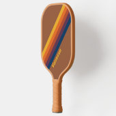 Raquette De Pickleball Bandes d'argile cuite au soleil avec nom (Gauche)