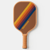 Raquette De Pickleball Bandes d'argile cuite au soleil avec nom (Verso)