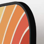 Raquette De Pickleball Bandes de bandes rétrospectives Géométriques (Détail gauche)