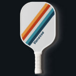 Raquette De Pickleball Bandes de chardon vintages avec nom<br><div class="desc">Jouez avec la résilience silencieuse du fleur sauvage dans votre main avec les rayures de chardon Vintage avec Nom Pickleball Paddle. Des rayures violettes douces et vertes s'étirent sur la pagaie comme des pétales pris dans une brise, faisant écho à la grâce et à la force des coteaux indomptés. Un...</div>
