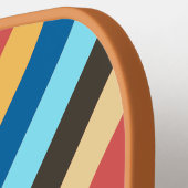 Raquette De Pickleball Bandes de murmure rétro avec nom (Détail gauche)