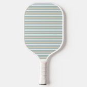 Raquette De Pickleball Bandes pastel bleues, blanches et bleues (Verso)