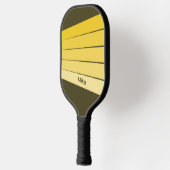 Raquette De Pickleball Bandes rétro Couleurs monochromatiques jaunes (Gauche)