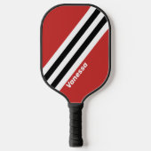 Raquette De Pickleball Bandes urbaines rétro Zebra avec nom (Recto)