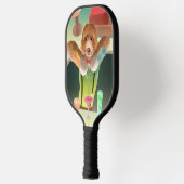 Raquette De Pickleball Bartending Dog in Retro Bar (Gauche)