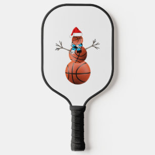 Raquette De Pickleball Basketball Christmas Snowman