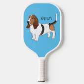 Raquette De Pickleball Basset hound dessin de chien (Verso)
