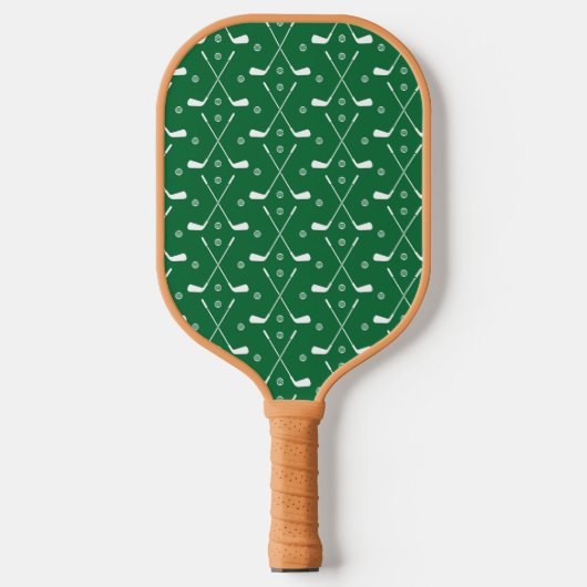 Raquette De Pickleball Bat De Golf Et Arrière-Plan Vert (Recto)